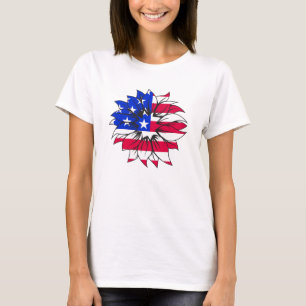 T-shirt confort classique avec style fleur