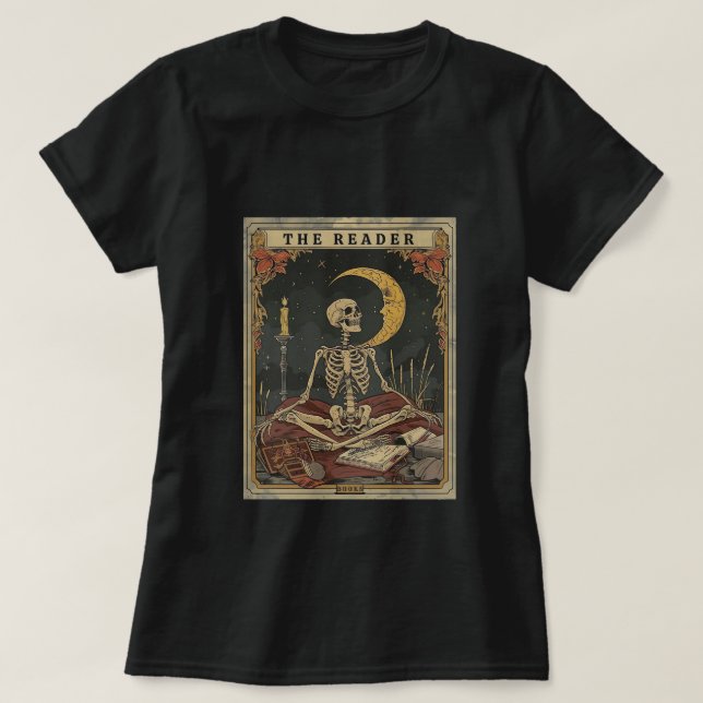 T-shirt Confort du lecteur de carte Tarot Shirt Skeleton R (Design devant)
