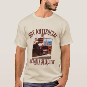 T-shirt Confortable Anti-Social - Drôle Socialement Sélect