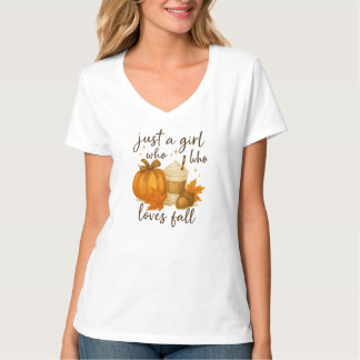 T-shirt Confortable Citrouille d'automne et Café Fall Love