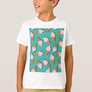 T-shirt Congés gaufres crème glacée et motif de yaourt con
