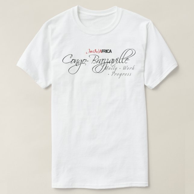 T-shirt Congo-Brazzaville lisse - lumière (Design devant)