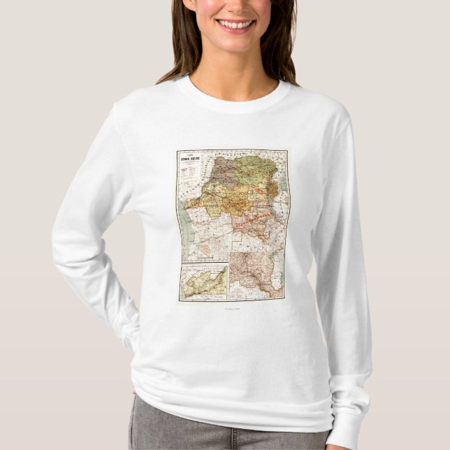 T-shirt CongoPanoramic MapCongo (Devant)