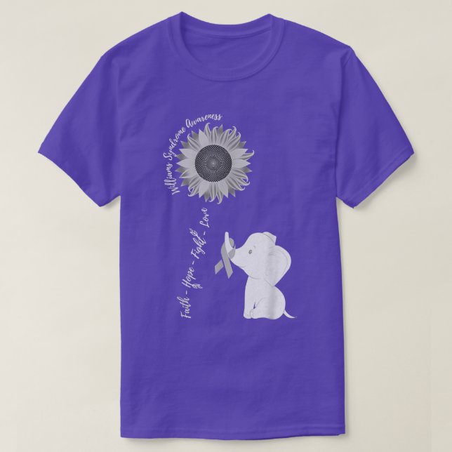 T-shirt Connaissance du syndrome Williams Maladie cérébral (Design devant)