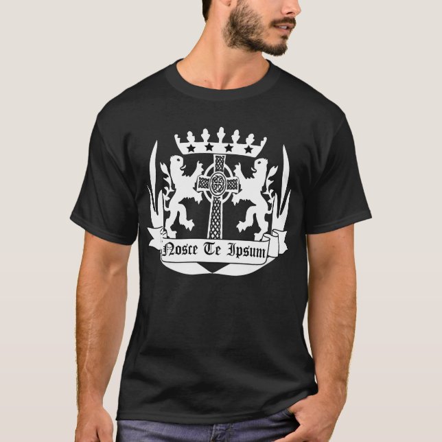T-shirt connaissez le thyself, latin (Devant)