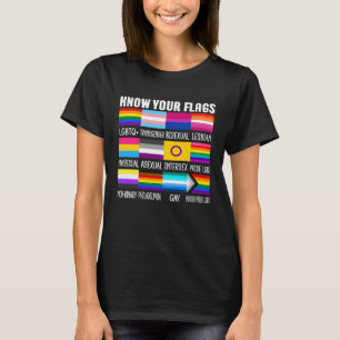 T-shirt Connaissez vos drapeaux LGBTQ+ Gay pride Drapeau T