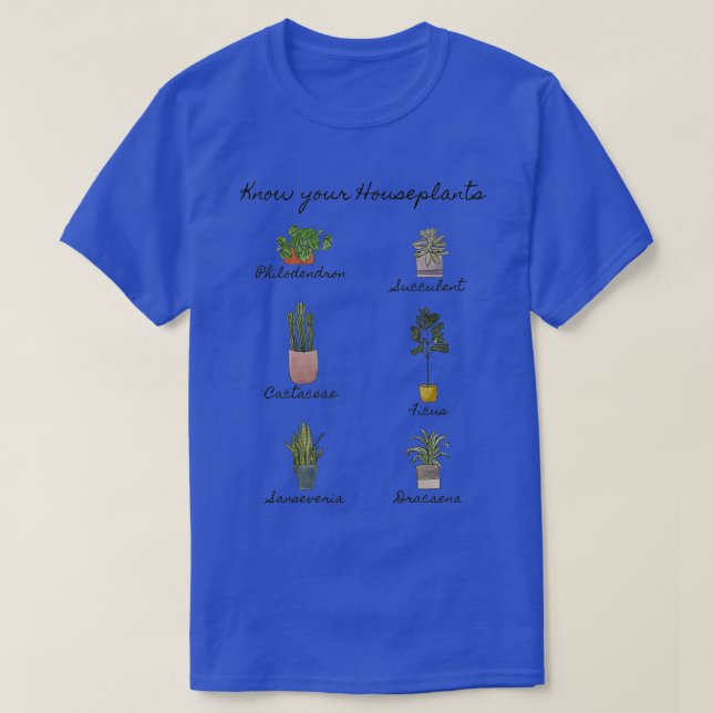 T-shirt Connaissez vos plantes domestiques (Design devant)