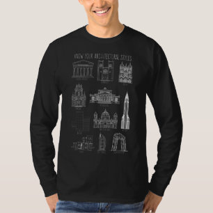 T-shirt Connaissez vos styles architecturaux Bâtiments T-s