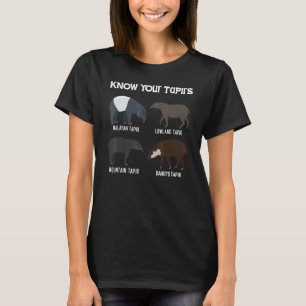 T-shirt Connaissez votre Tapir Faune Mammifère Forêts Trop