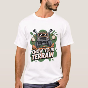 T-shirt Connaissez Votre Terrain Camion Tout-Terrain Vert