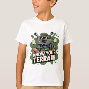 T-shirt Connaissez Votre Terrain Camion Tout-Terrain Vert