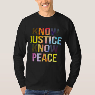 T-shirt Connaître Justice No Peace BLM Black Pride Histoir