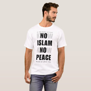 T-shirt connaître l'islam connaître la paix, chemise de l'