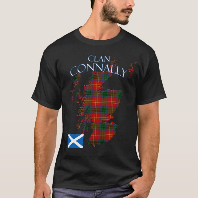 T-shirt Connally Scottish Clan Tartan Scotland (Devant)