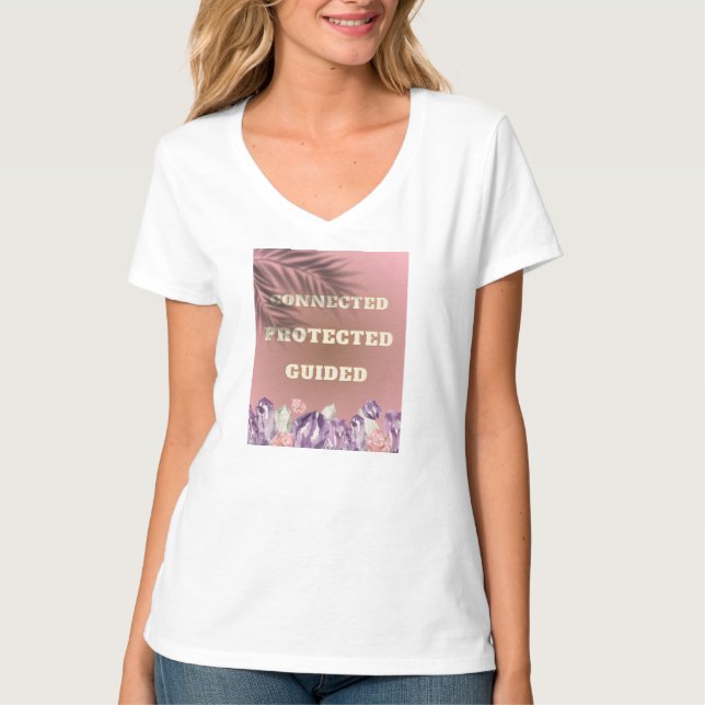 T-shirt " connecté, protégé, guidé" (Devant)