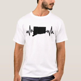 T-shirt connecticut heartbeat design unisex
