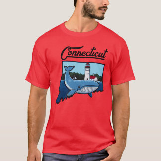 T-shirt Connecticut Home Connecticut Whale Home Oversized