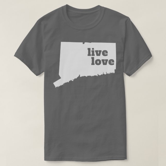 T-shirt Connecticut Live Love Connecticut (Design devant)