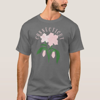 T-shirt Connecticut MountainLaurel Pink State Flowers Over