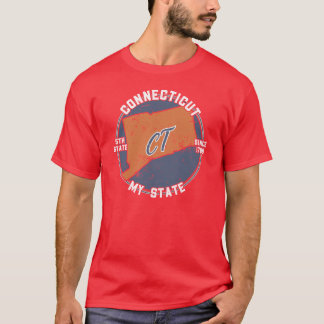 T-shirt Connecticut My State Patriot State Tourist Gift