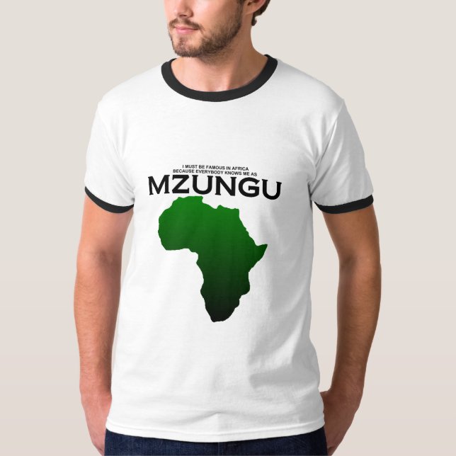 T-shirt Connu comme Mzungu (Devant)