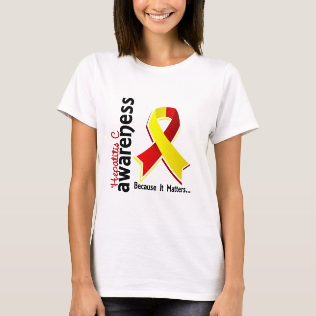 T-shirt Conscience 5 de l'hépatite C (Devant)