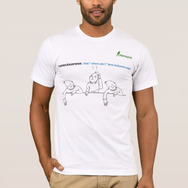 T-shirt conscience : cela "où suis je" chronomètre entre (Devant)