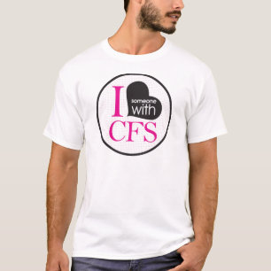 T-shirt Conscience chronique de fatigue (rose et noir)