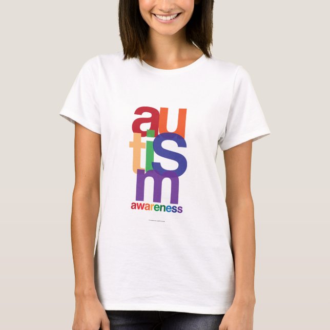 T-shirt Conscience d'arc-en-ciel d'autisme (Devant)