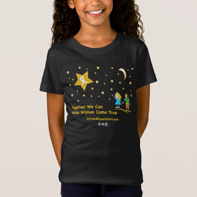 T-Shirt Conscience de Cancer de Souhait-Enfance (Devant)