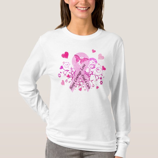T-shirt Conscience de cancer du sein (Devant)
