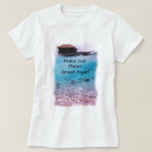 T-shirt Conscience de changement climatique de protection