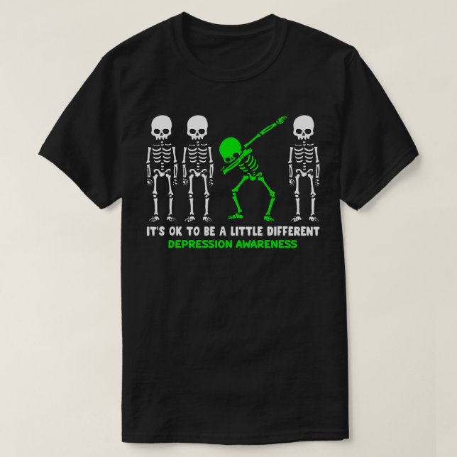 T-shirt Conscience De La Dépression Il Est Ok D'Être Un Pe (Design devant)