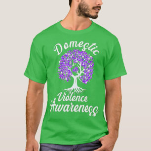 T-shirt Conscience de la violence domestique Guerrier Arbr