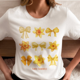 T-shirt Conscience du cancer Coquette Daffodique Cadeau de