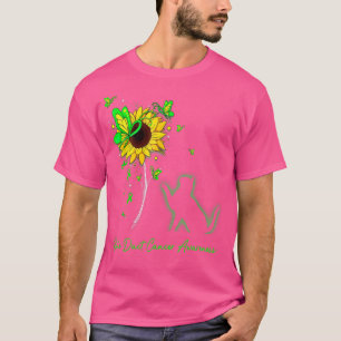 T-shirt Conscience du cancer de la bille TournesolPapillon