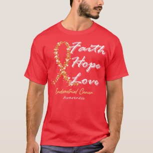 T-shirt Conscience du cancer de l'enddomètre foi espoir am