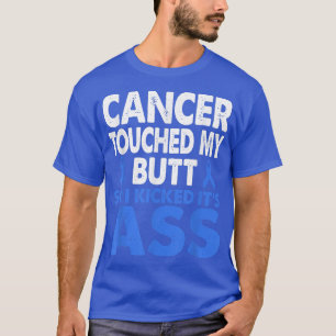 T-shirt Conscience du cancer du côlon Touchez mon bouton A