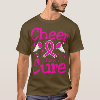 T-shirt Conscience du cancer du sein à la Pom-pom girl