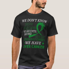 T-shirt Conscience forte de vert vert de cancer de foie