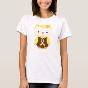 T-shirt Conscience jaune de hibou de ruban