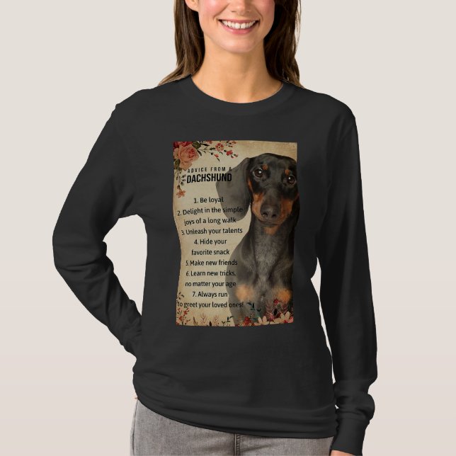 T-shirt Conseil D'Un Dachshund (Devant)