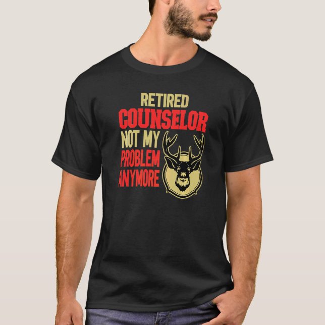 T-shirt Conseiller à la retraite Chasse aux cerfs (Devant)