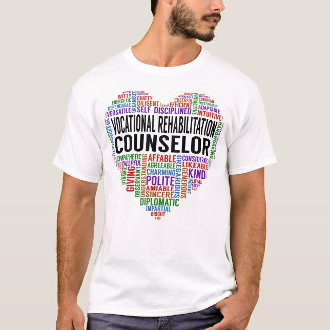 T-shirt Conseiller en réadaptation professionnelle Coeur (Devant)
