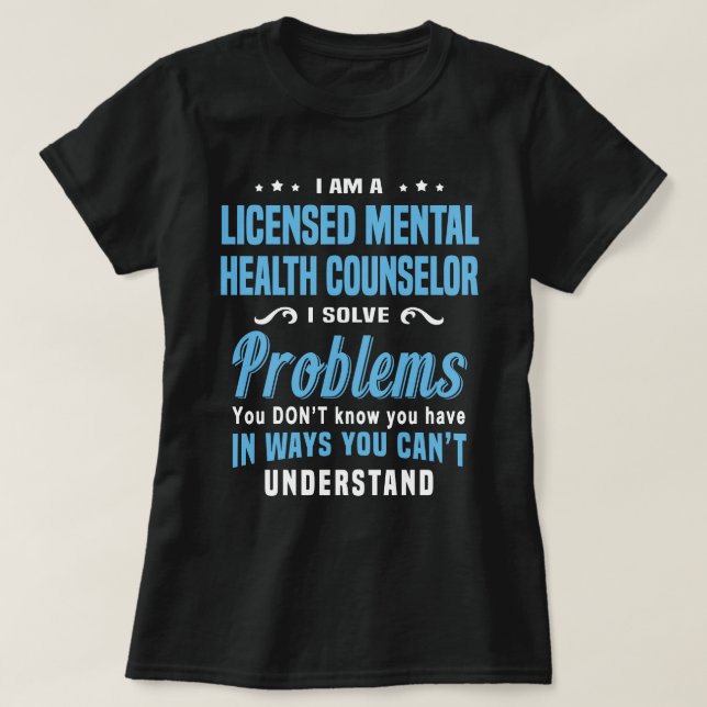 T-shirt Conseiller en santé mentale autorisé (Design devant)