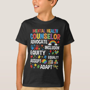 T-shirt Conseiller en santé mentale Enseignant en éducatio
