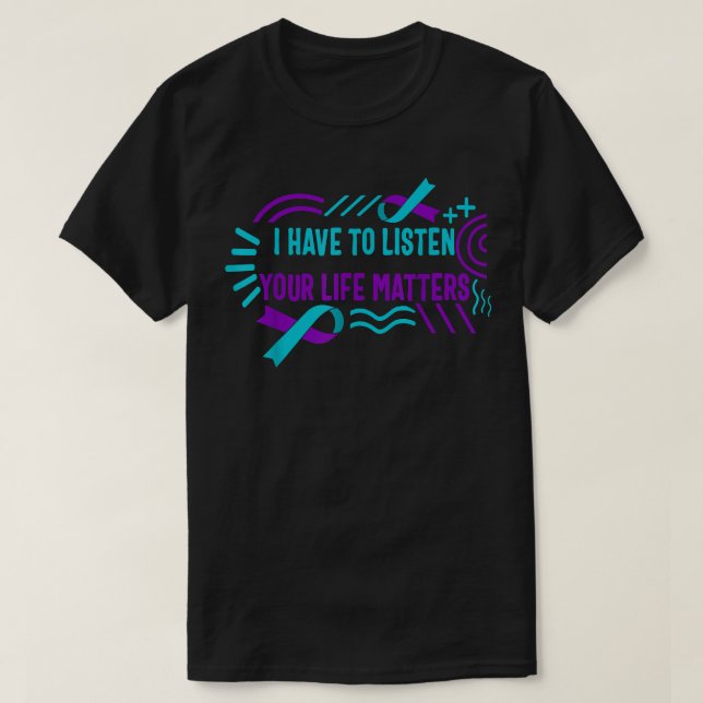 T-shirt Conseiller en santé mentale - Prévention du suicid (Design devant)