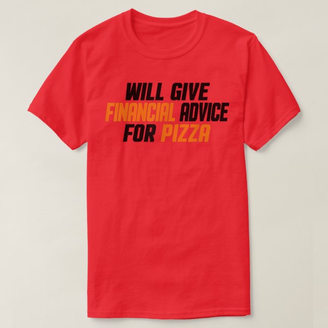 T-shirt Conseiller Financier Drôle, Donner Des Conseils Fi (Design devant)