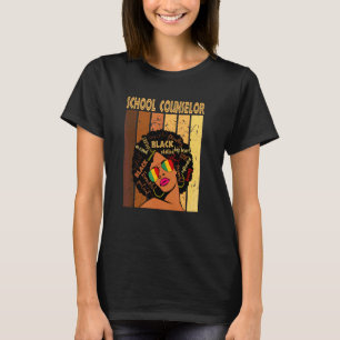 T-shirt Conseiller scolaire Afro-Africain-Américain Noir H
