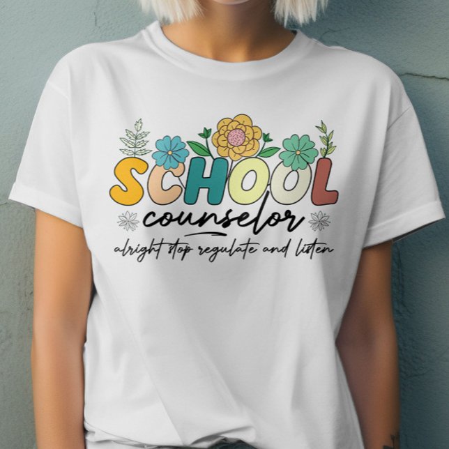 T-shirt Conseiller scolaire Arrêtez de réglementer et d'éc (Créateur téléchargé)